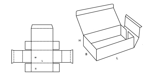 Коробочка с крышкой из картона схема