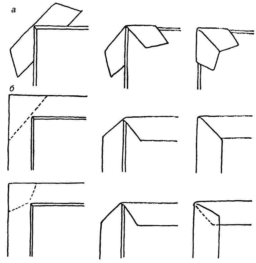 Как сделать угол своими руками. Угол из бумаги. Соединение жести на углах. Уголки для журнала. Уголки для фотографий схема.