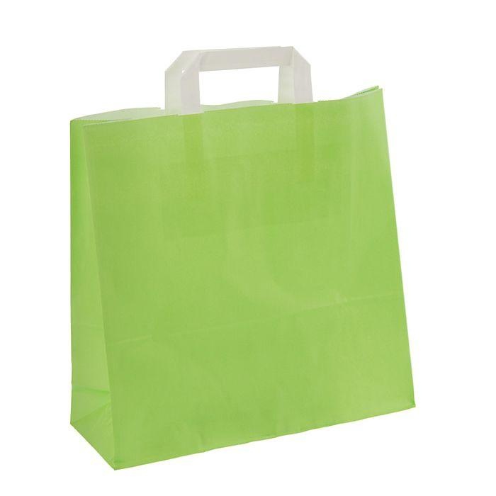 Крафт оптом от производителя. Пакет крафт зеленый вельвет, 32 х 12 х 32 см. Зеленый крафтовый пакет. Крафт пакет с плоскими ручками. Крафт пакет с зеленой ручкой.